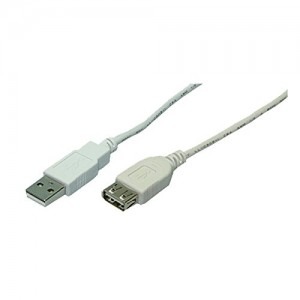 Cablu periferice Logilink USB 2.0 Male tip A - USB 2.0 Female tip A, 2m, gri