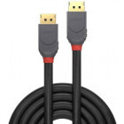 Cablu video LINDY Anthra, DisplayPort Male - DisplayPort Male, v1.2, 3m, negru-gri