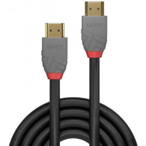 Cablu video LINDY Anthra, HDMI Male - HDMI Male, v2.0, 5m, negru-gri