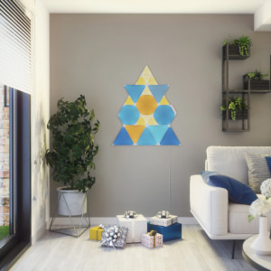 Nanoleaf Starter Kit Shapes Triangles, Wi-Fi, LED, RGB compatibil Apple HomeKit, Google Assistant, 9 panouri
