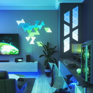 Nanoleaf Panouri extindere Shapes Triangles, Wi-Fi, LED, RGB compatibil Apple HomeKit, Google Assistant, 3 panouri