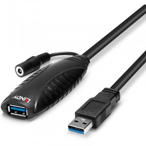 LINDY USB 3.0 tip A Male - USB 3.0 tip A Female, 10m, negru