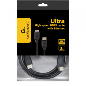 Gembird Select, HDMI Male - HDMI Male, v2.1, 3m, negru