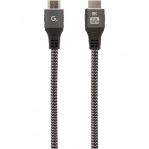 Gembird Select Plus, HDMI Male - HDMI Male, v2.1, 1m, negru-gri
