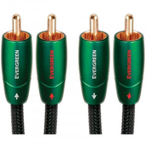Audioquest Evergreen, 2x RCA Male - 2x RCA Male, 3m, negru-verde