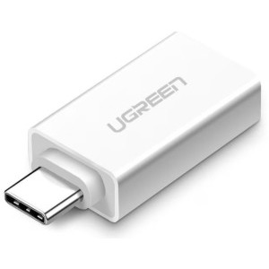 Adaptor Ugreen 1x USB-C Male - 1x USB tip A Female, Alb