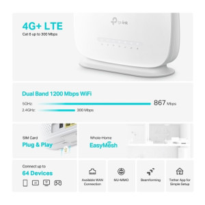 TP-LINK Gigabit Archer MR505 Dual-Band WiFi 5 4G+