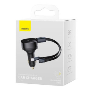 Baseus Enjoyment, 30W, 1x USB-C, 1x Lightning, Black