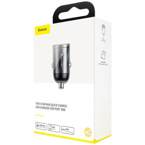 Baseus Tiny Star, Quick Charge 30W, 1x USB, Grey