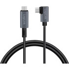 Cablu de date / adaptor Logilink CU0183, USB-C Male la USB-C Male, Angled, 100 W, 2 m, Black