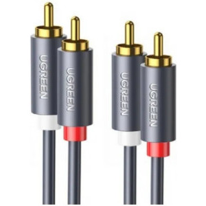 Ugreen AV104, 2x RCA Male - 2x RCA Male, 3 m, Negru