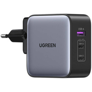 Incarcator retea Ugreen CD296, 2x USB-C, 1x USB, Quick Charge 4.0 65 W, GaN, Black