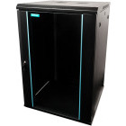 Spacer SPCW-18U-600-BK-03 18U, Wall mount, 600 x 600 mm, Glass door, Negru