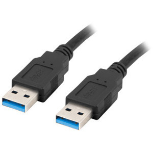 Cablu periferice Lanberg USB tip A 3.2 Gen 1 Male la USB tip A 3.2 Gen 1 Male, 0.5 m, Negru