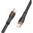 Cablu de date / adaptor Borofone BX118, USB-C Male la USB-C Male, 60 W, 1 m, Black