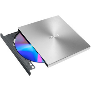 Unitate optica notebook ASUS ZenDrive U8M, ultra-slim extern DVD citire/scriere, USB-C, suport M-DISC, Windows si Mac OS, argintiu