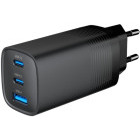 Incarcator retea Gembird TA-UC-PDQC65-01-BK, 2x USB-C, 1x USB, Quick Charge 67 W, GaN, Black