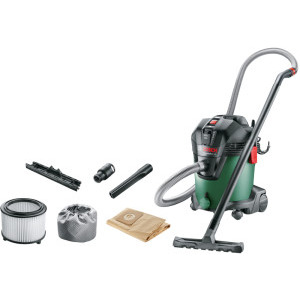 Aspirator Bosch AdvancedVac 20, cu sac, 1200W, 20L, Verde/Negru