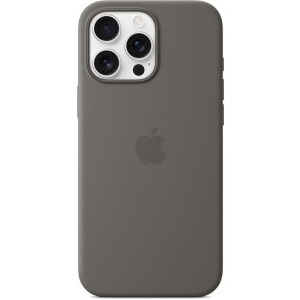 Apple Protectie pentru spate, material silicon, cu MagSafe pentru iPhone 16 Pro Max, culoare Stone Gray