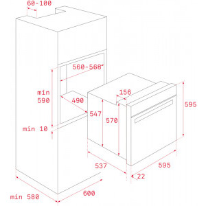 Cuptor Incorporabil Teka HLB 840 White, Electric, HydroClean Pro, 70 L ...