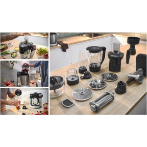 Bosch MUMS6ZS17, 1600W, 5.5L, Negru/Argintiu