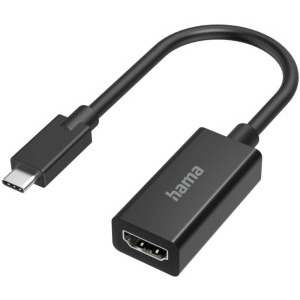 Hama 1x USB-C Male - 1x HDMI Female, Negru