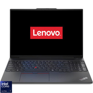 Lenovo 16'' ThinkPad E16 Gen 2, WUXGA IPS, Procesor Intel® Core™ Ultra 7 155H (24M Cache, up to 4.80 GHz), 16GB DDR5, 1TB SSD, Intel Integrated Graphics, No OS, Graphite Black