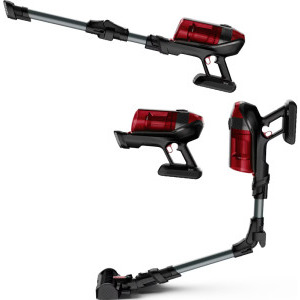 Rowenta X-Force Flex 12.60 RH98A8WO, vertical, 380W, 0.9L, Negru/Rosu