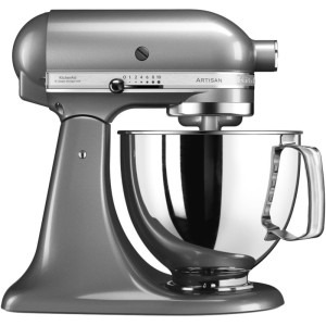 KitchenAid Mixer cu bol Artisan 5KSM125ECU, 300 W, Contour Silver, 4.8 L / 3L, Gri