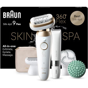 Braun Silk-épil 9 9-481 Flex 360° Wet & Dry SkinSpa + Aparat de ras facial