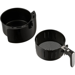 Fram Friteuza cu aer cald FAF-1500BK, 1500W, 3.2L, vas detasabil anti-adeziv, termostat reglabil 80-200˚C, temporizator 30 min, protectie supraincalzire, Negru
