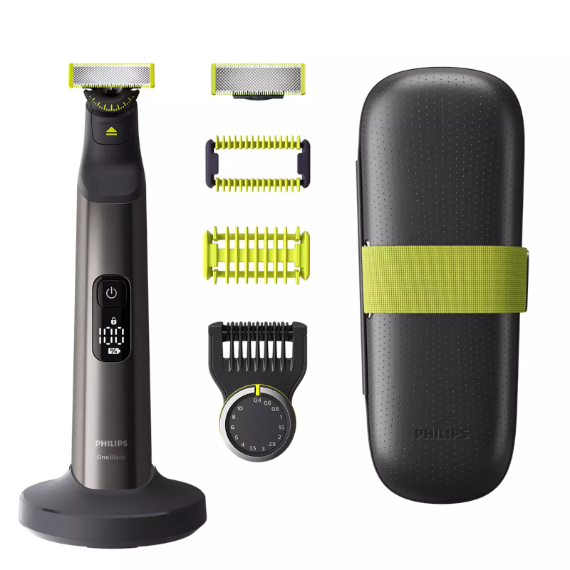 Aparat de ras Philips OneBlade Pro 360 Face + Body QP6651/61, aparat hibrid pentru barbierit si tuns