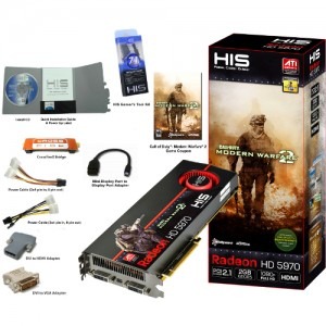 HIS Radeon HD5970 2GB GDDR5 2x 256-bit + cupon Call of Duty: Modern Warfare 2