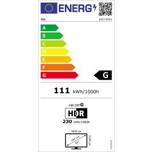 TCL Smart TV 65C745 Seria C745 164cm gri-negru 4K UHD HDR