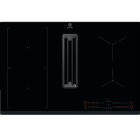 Plita incorporabila Electrolux KCC83443, Inductie, 4 zone de gatit, ComboHob FlexiBridge, Booster, Hota integrata, Putere de absorbtie 575 m3/h, Inverter, 80 cm, Negru