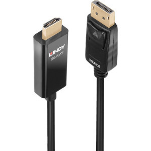 LINDY DisplayPort v1.2 Male - HDMI v2.0 Male, 1m, negru