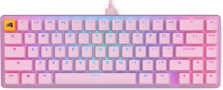 Tastatura Gaming Glorious GMMK 2 Compact RGB Fox Linear Switch Mecanica Pink