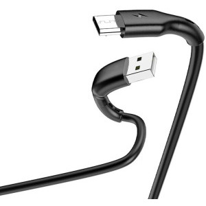 Lamtech USB Male la microUSB Male, 2.1A 1 m, Black