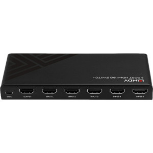 LINDY Switch HDMI 4K 60Hz, 5x HDMI In, 1x HDMI Out, negru