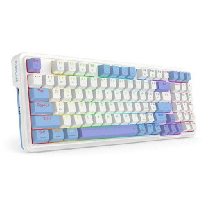 Redragon Gloria Pro White RGB Orange Switch Mecanica