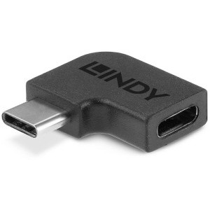 LINDY 1x USB-C Female 3.2 la USB-C Male 3.2, unghi 90°, negru