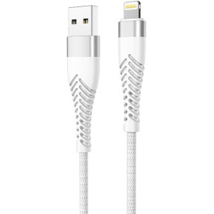 Cablu de date / adaptor Lamtech Unbreakable, USB Male la Lightning Male, 2 m, Silver