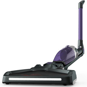 Rowenta vertical X-TREM Compact 2 in 1 RH1238WO, 145W, Tehnologie Flex in doua pozitii, autonomie 40 minute, cap de aspirare iluminare LED, 0.4L, Violet/ negru, Violet-Negru