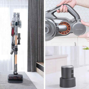 Jimmy vertical fara fir H9 Pro, putere 600W, 25000Pa, autonomie 80 min, 0.6L, Portocaliu-Gri