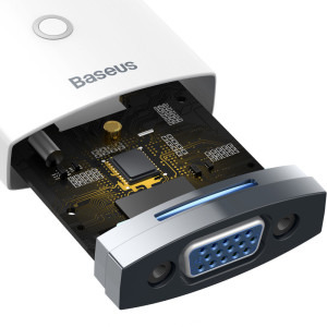 Baseus Lite, 1x HDMI Male - 1x VGA Female, 0.2 m, alb