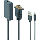 Adaptor Gembird 1x VGA Male - 1x HDMI Female, 1x Jack 3.5 mm Male, 1x Micro USB Female, 0.15 m, negru