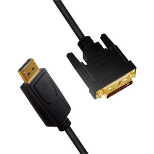 Logilink DisplayPort v1.2 Male - DVI-D Male, 3m, negru