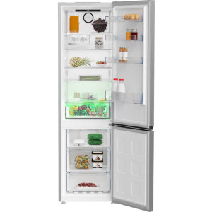 Beko B5RCNA405HXB, 355 L, No Frost, HarvestFresh, AeroFlow, Clasa D, 203 cm, Argintiu