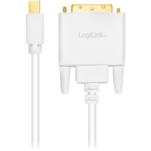Logilink Mini DisplayPort v1.2 Male - DVI-D Male, 3m, alb