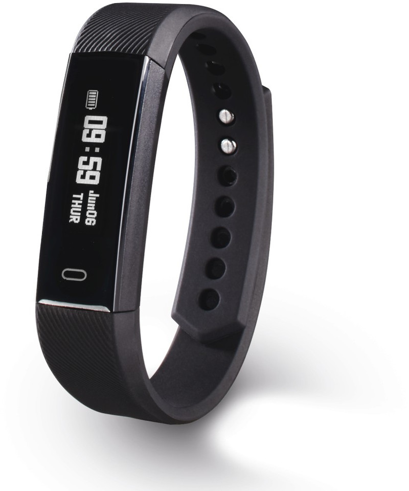 Bratara fitness Hama Fit Track 1900, Black, Senzor pentru monitorizarea ritmului cardiac